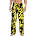 thumbnail image 1 of Caution Men'S Pajama Pants Soft Sleep Lounge Pants Pjs Bottoms With Pockets Large, 1 of 6