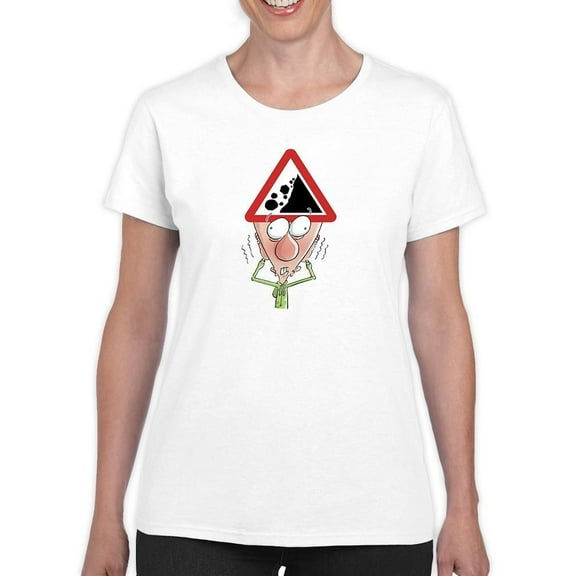 Caution Mind Crumbling T-Shirt Women -Engin Selcuk Designs, Female Large