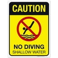 thumbnail image 1 of Caution No Diving Shallow Water Sign, Pool Sign,, 1 of 1