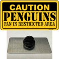 thumbnail image 1 of Caution Penguins Novelty Metal Hat Pin 1.5" x 0.75" Hat Pin (PIN), 1 of 1