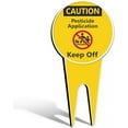 thumbnail image 1 of Caution - Pesticide Application, Keep Off Sign Art Minimalist Style,for Patio Lawn & Garden Outdoor Decor Yard Warning Signs, Aluminum 6"x12", 1 of 4