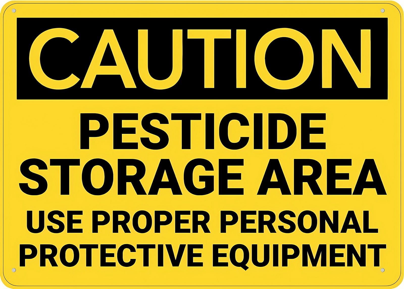 Caution Pesticide Storage Area Sign 12 x 8 Inches - UV Printed Rust ...