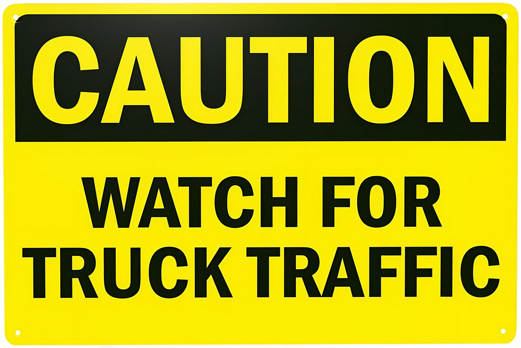 Caution Please Watch Your Truck Traffic Warning Sign - 8"x12" Truck ...