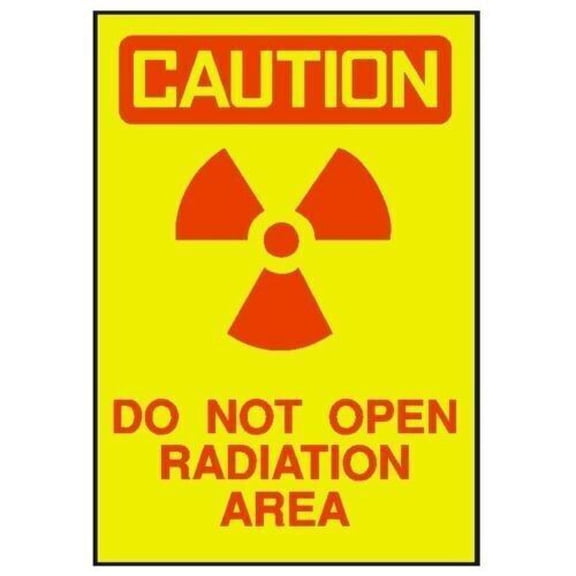 Caution Radiation Area Metal Aluminum Sign Safety Decal Sign Size: 8 x 12 Inch