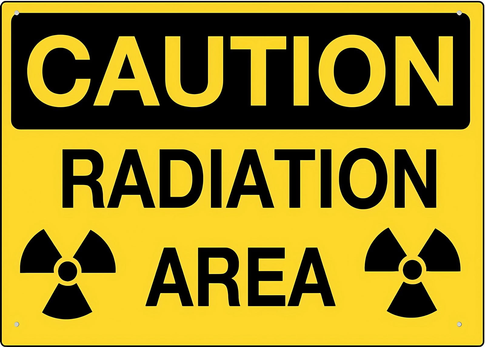 Caution Radiation Area Metal Sign 12 x 8 Inches - Rust-Free Aluminum ...