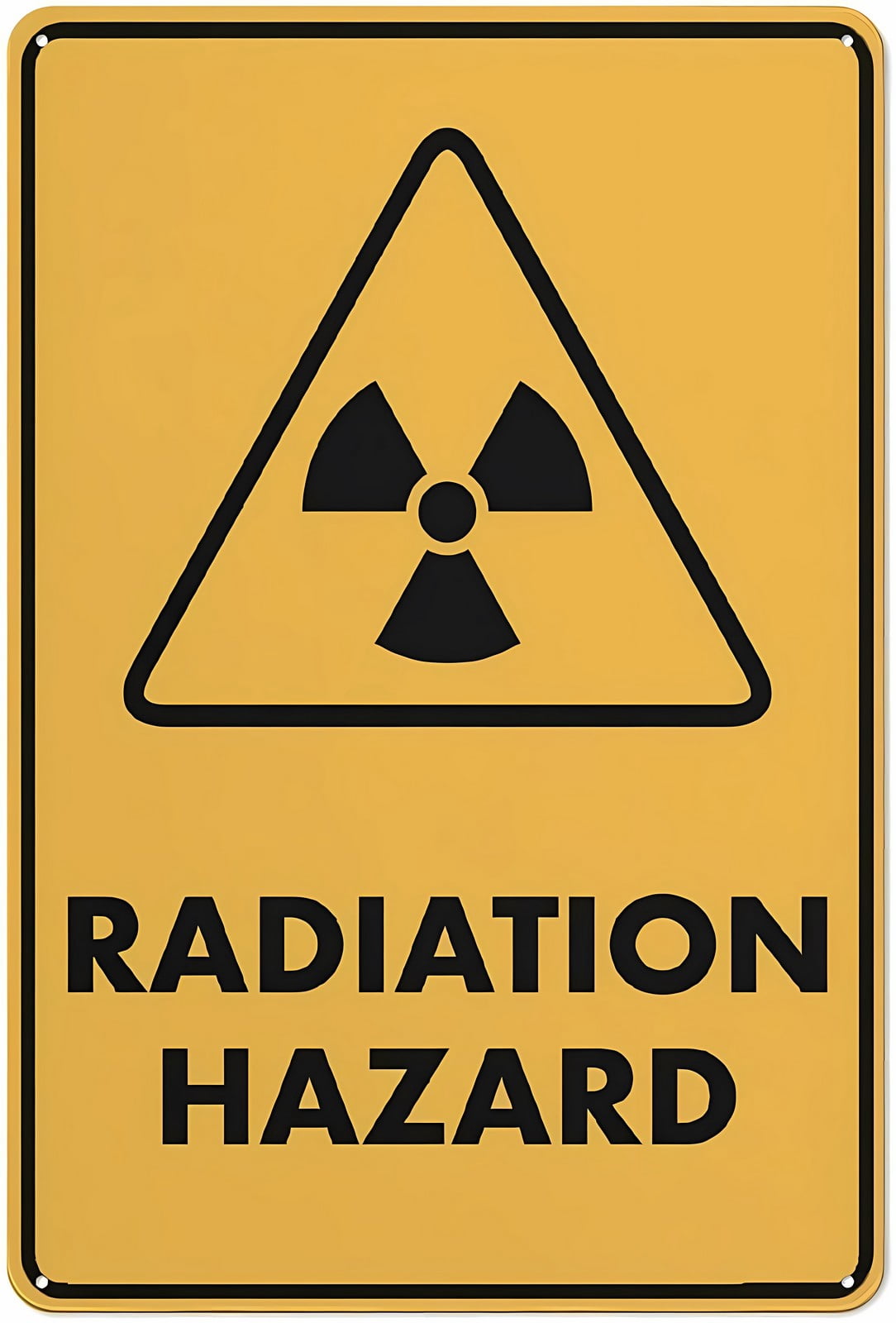 Caution Radiation Hazard Outdoor Metal Sign 12 x 8 Inches - Suitable ...