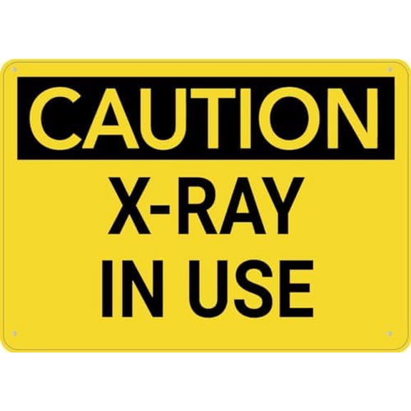 Caution Radiation X Ray In Use Sign Warning Tin Sign Home Kitchen Farm Garden Garage Wall Decor 12X8Inch