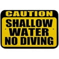 thumbnail image 1 of Caution Shallow Water No Diving Sign, 1 of 1