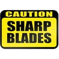 thumbnail image 1 of Caution Sharp Blades Sign, 1 of 1