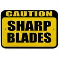 thumbnail image 1 of Caution Sharp Blades Sign, 1 of 1