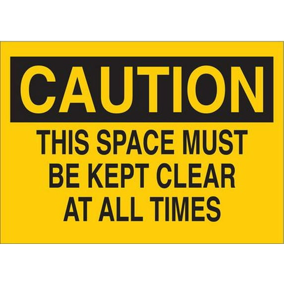 caution sign, brady, 41337, 10"hx14"w