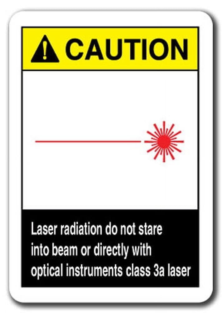Caution Sign Laser Radiation Do Not Stare Into Beam Or Directly With