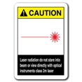 thumbnail image 1 of Caution Sign - Laser Radiation Do Not Stare Into Beam Or View Directly With Optical Instruments Class 2m Laser 7"x10" Plastic Safety Sign ansi osha, 1 of 1