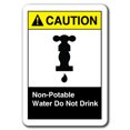 thumbnail image 1 of Caution Sign - Non-Potable Water Do Not Drink 7"x10" Plastic Safety Sign ansi osha, 1 of 1