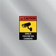 thumbnail image 1 of Caution Sign: Smile You're On Camera Security Front Static Cling, 1 of 2