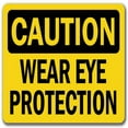 thumbnail image 1 of Caution Sign - Wear Eye Protection - 10" x 14" OSHA Safety Sign, 1 of 1