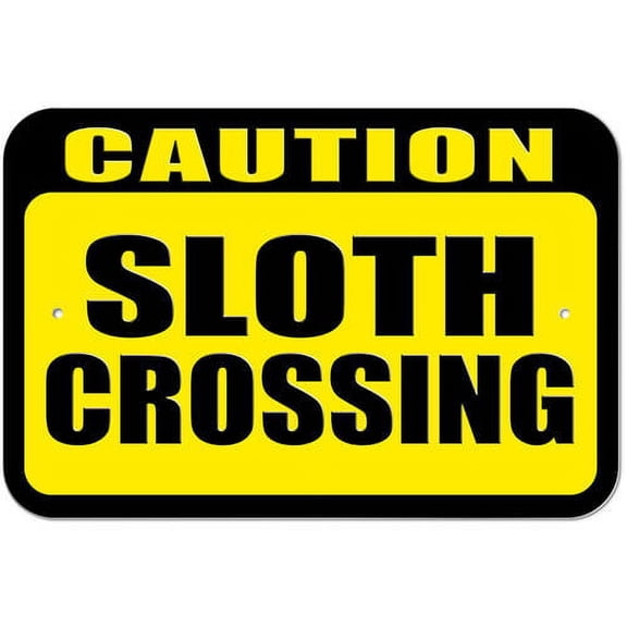 Caution Sloth Crossing Sign