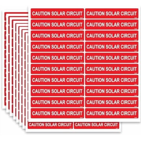 Caution Solar Circuit Labels, 250 Pcs PV Solar Photovoltaic System Install LabelSolar PV Safety Stickers for | 2020 | 2017 Code Requirements$$Tools & Hardware Other