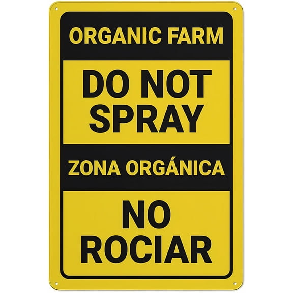 Caution Do Not Spray Bilingual Spanish Sign, 8"x12" Funny Vintage Tin Wall Art, Decorative Iron Poster for Home Farmhouse Bar Cafe Yard Indoor Outdoor Gift