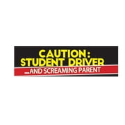 Caution Student Driver/Screaming Parent Magnet - Bumper Stickers for A New Driver - Car Sign 12 x 3