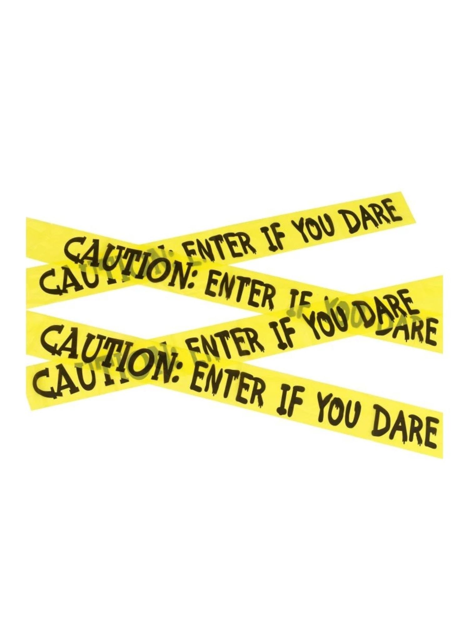 Caution Tape 6m Enter If You Dare Yellow Black