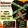 thumbnail image 1 of Caution Tape Halloween Glow in The Dark Tape 3.5 Inch Do Not Enter Tape Scary Haunted House Decoration for Spooky Halloween Party Indoor and Outdoor Use, 1 Pack, 1 of 7