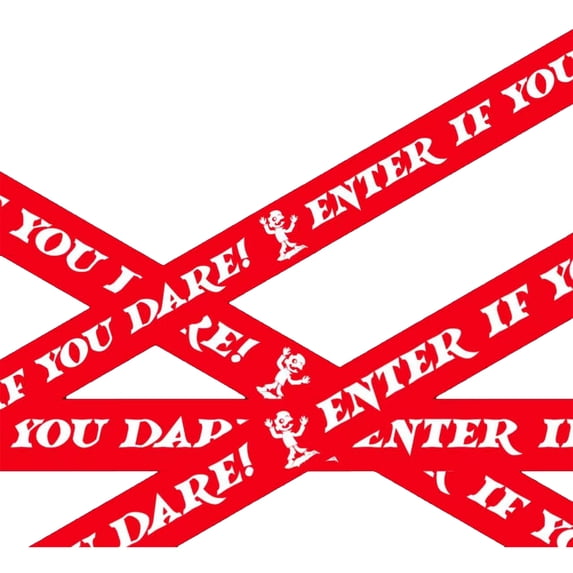Caution Tape Red Themed Halloween Decorations for Indoor and Outdoor Halloween Parties