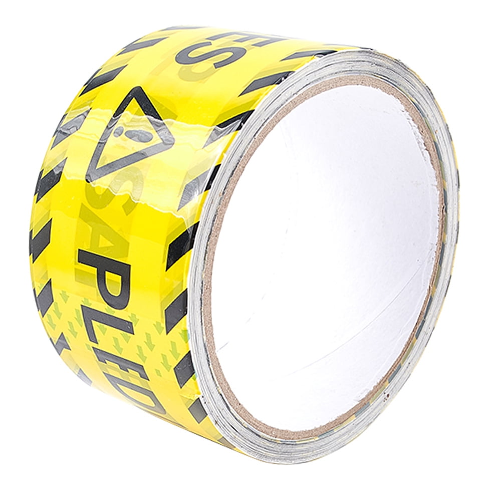 Caution Tape Roll Yellow Black Barricade Safety Tape Adhesive Warning ...