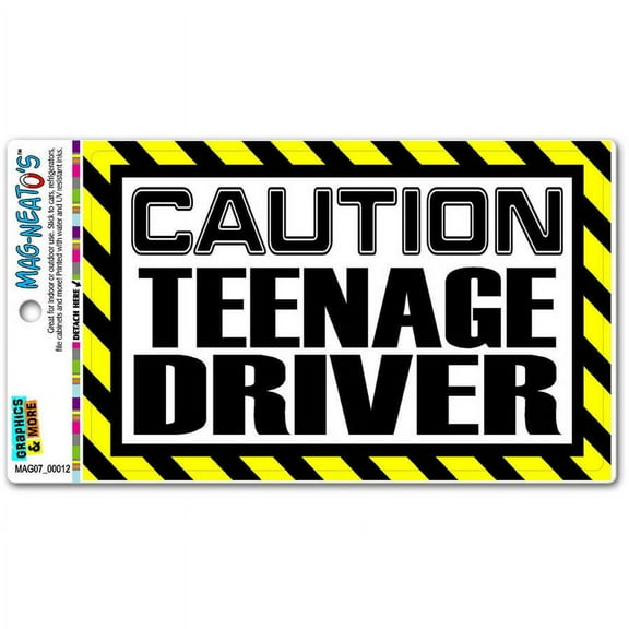 Caution Teenage Driver MAG-NEATO'S(TM) Car/Refrigerator Magnet