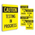 thumbnail image 1 of Caution Testing In Progress Public Safety Rigid Plastic Sign 18 Inch x 12 Inch - 5 Pack, 1 of 8