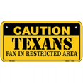 thumbnail image 1 of Caution Texans Metal Novelty License Plate 6" x 3" Bicycle, 1 of 1