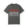 thumbnail image 1 of Caution Touching My Baby Bump | Pregnancy | Maternity | Family Reunion | Pregnancy Top | Funny Mom Unisex Garment-Dyed T-shirt, 1 of 4