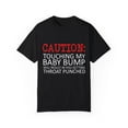 thumbnail image 1 of Caution Touching My Baby Bump | Pregnancy | Maternity | Family Reunion | Pregnancy Top | Funny Mom Unisex Garment-Dyed T-shirt, 1 of 4