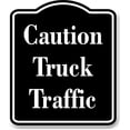 thumbnail image 1 of Caution Truck Traffic BLACK Aluminum Composite Sign, 20"24", 1 of 4