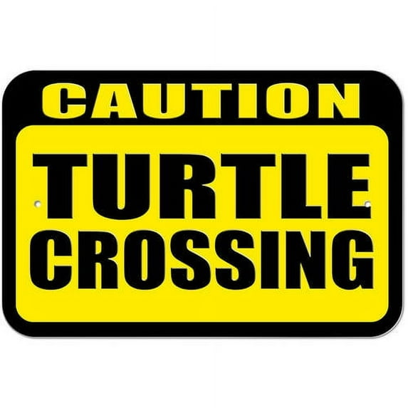 Caution Turtle Crossing Sign
