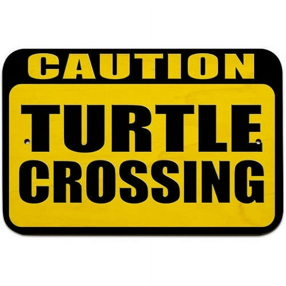 Caution Turtle Crossing Sign