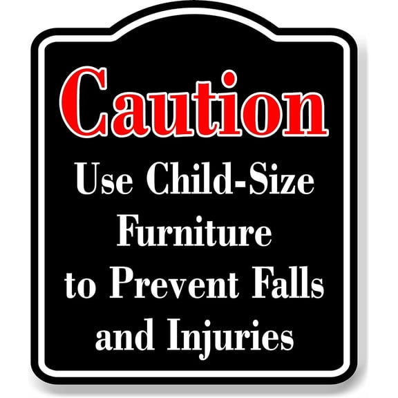 Caution Use Child-Proof Locks on Windows Red BLACK Aluminum Composite Sign, 15"x18"