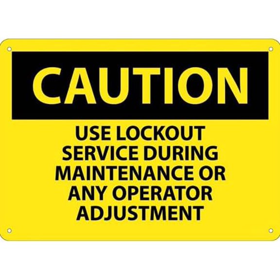 Caution Use Lockout Service Sign Metal Sign 8x12 Inch for Security Use