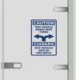thumbnail image 1 of Caution This Vehicle Makes Wide Turns Vinyl Decal Sticker - Many Colors & Sizes - Wide Turn Sign Truck Safety Markings for Dry Van and Reefer Trailers Truck Decals & Markings (5" x 8", Blue), 1 of 8