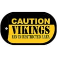 thumbnail image 1 of Caution Vikings Fan Area Novelty Metal Dog Tag Necklace DT-2545 2" x 1" Dog Tag (DT), 1 of 1