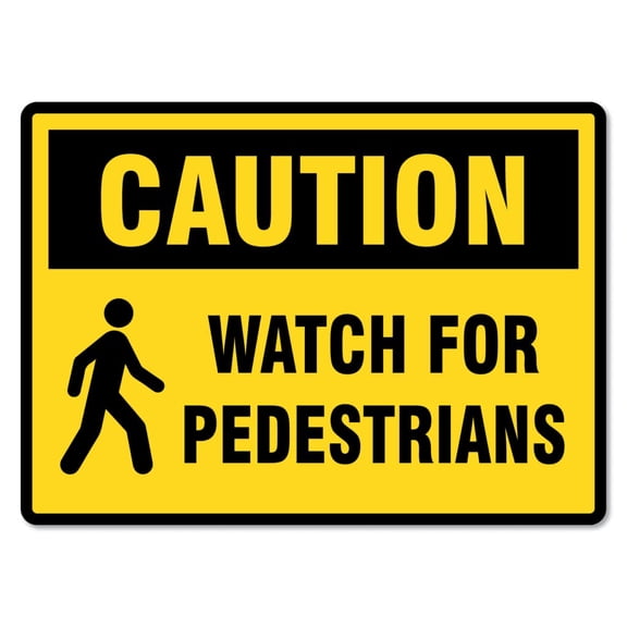 Caution Watch For Pedestrians Sign Traffic and Parking Metal Tin Sign Caution Danger Safety Security Warning Notice Signs Size: 12 x 16 inch
