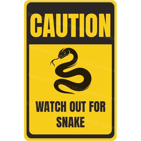 Caution Watch Out For Snake Sign You Have Been Warned Aluminum Metal Tin Signs Door Sign Warning Sign For Zoo Fence Gate Yard Home Wall Decor 8x12 Inch