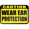 thumbnail image 1 of Caution Wear Ear Protection Sign, 1 of 1