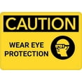 thumbnail image 1 of Caution Wear Eye Protection Graphic Sign 12 x 8 Inches - Outdoor Metal Sign, Suitable for Business, Workplace, Office, Home, Road, Garden, 1 of 6