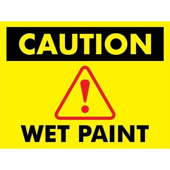 Caution Wet Paint Landscape Metal Tin Signs 12X8 Inch For Shop Yard Man Cave Garage Outdoor Funny Wall Decor Decorative Poster Plate
