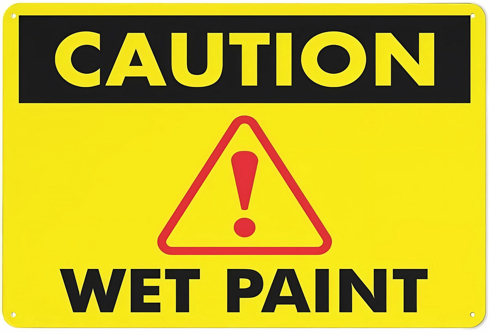 Caution Wet Paint Landscape Reflective Aluminum Sign 12 x 8 Inches - UV ...