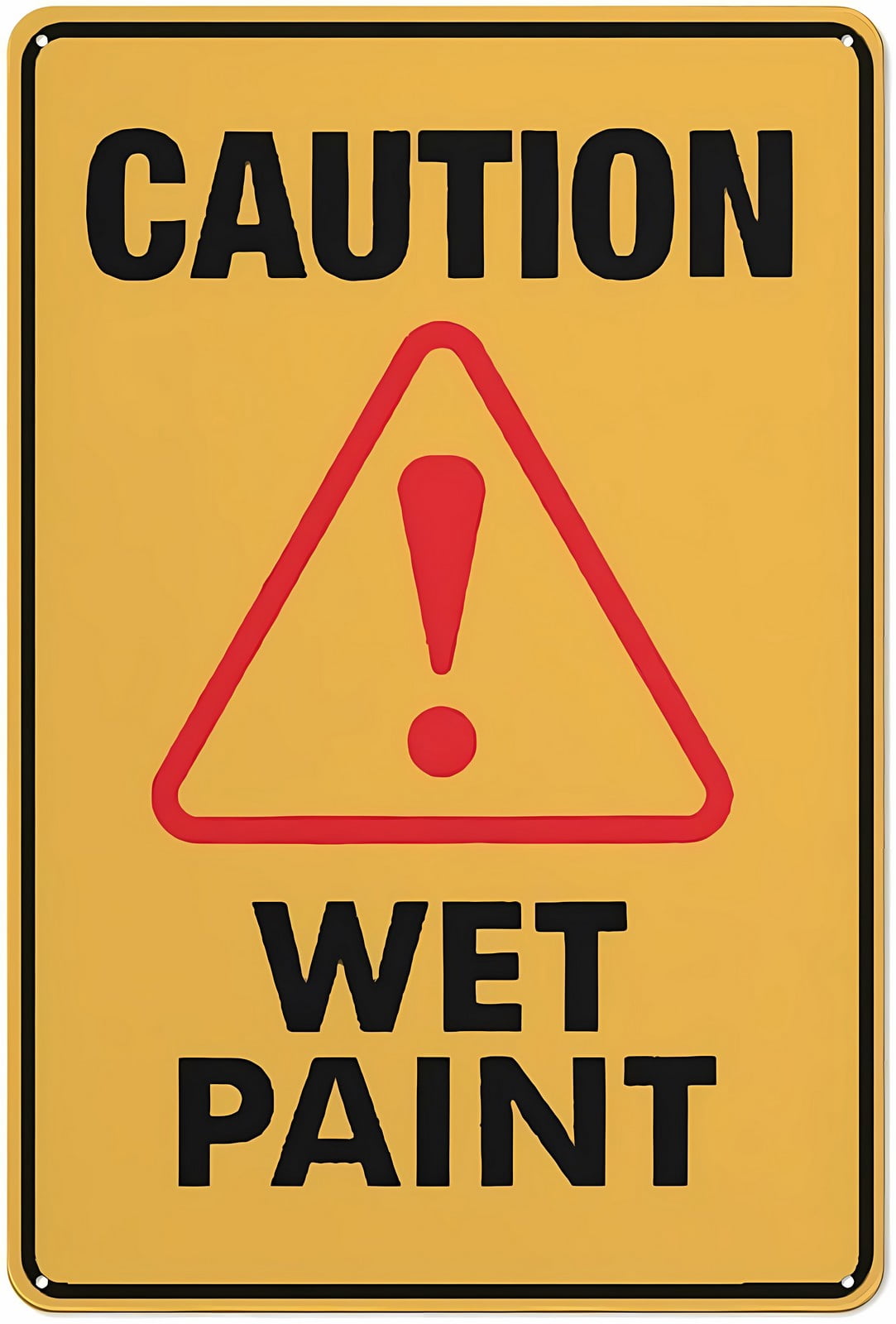 Caution Wet Paint Metal Sign 12 x 8 Inches - Rust-Free Aluminum, UV Ink ...