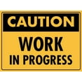 thumbnail image 1 of Caution Work in Progress Sign Metal Tin Sign12x16 Inches Caution Danger Safety Security Warning Notice Signs, 1 of 5