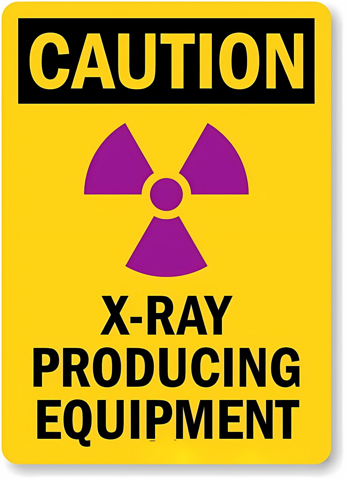 Caution X-Ray Producing Equipment Graphic Metal Sign 12 x 8 Inches ...