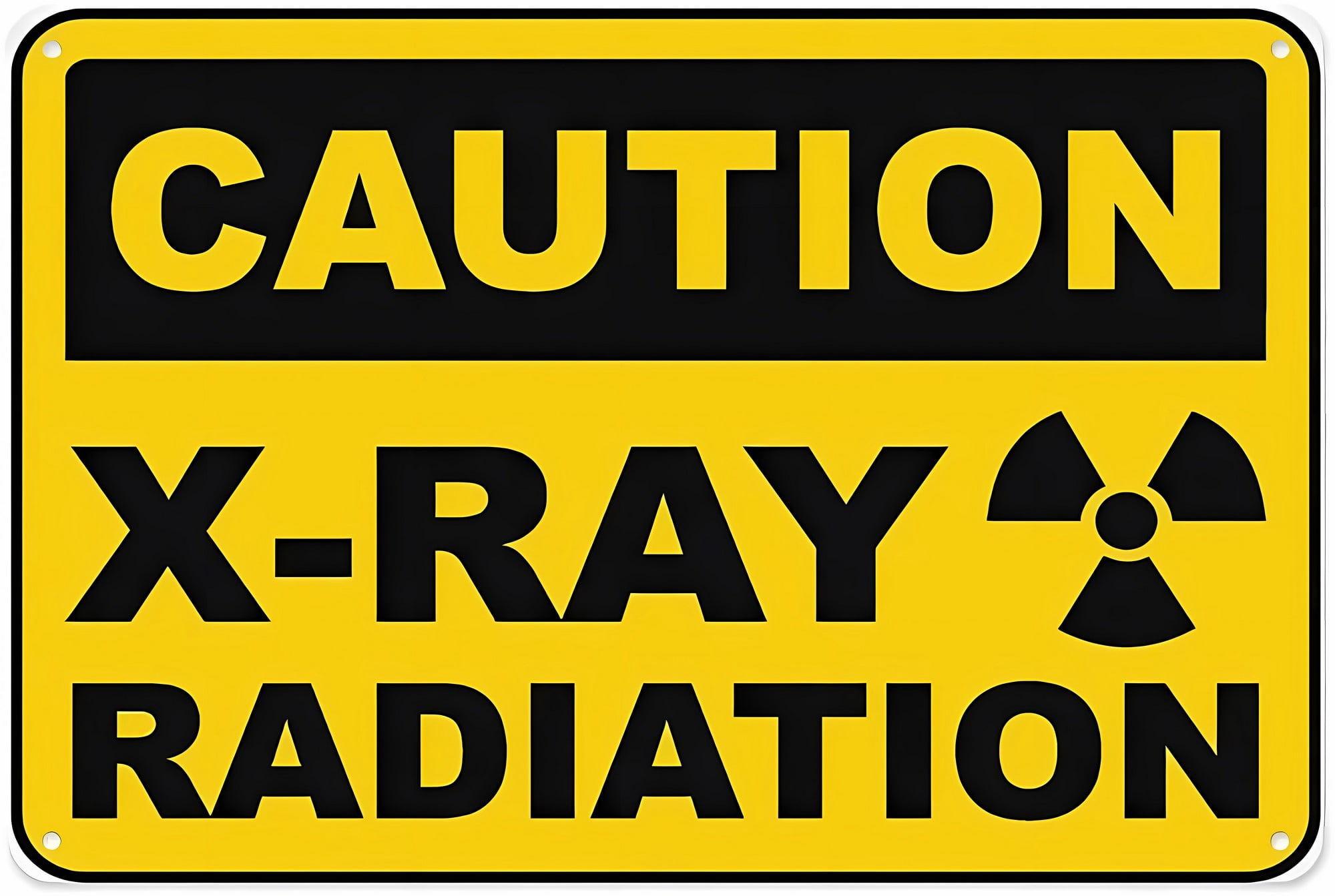 Caution X-Ray Radiation Aluminum Tin Warning Sign 8"x12" - For Home ...